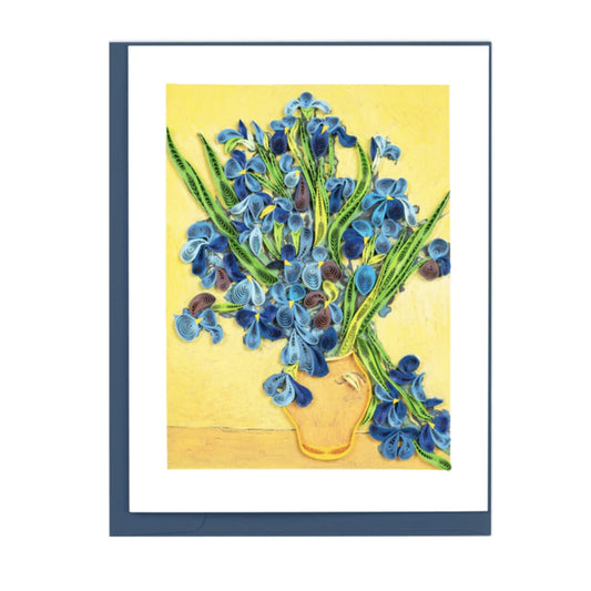 Quilled Artist Series Irises by Van Gogh Greeting Card