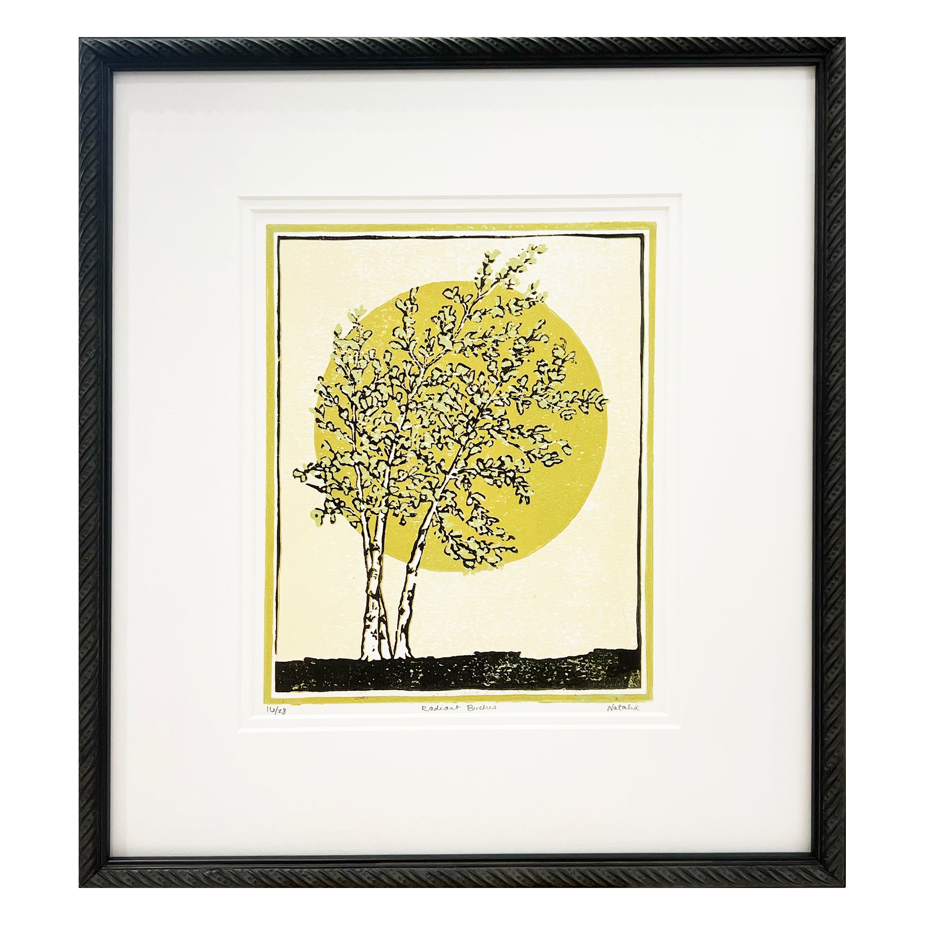 RAdiant Birch block print by natalia Woheltz.