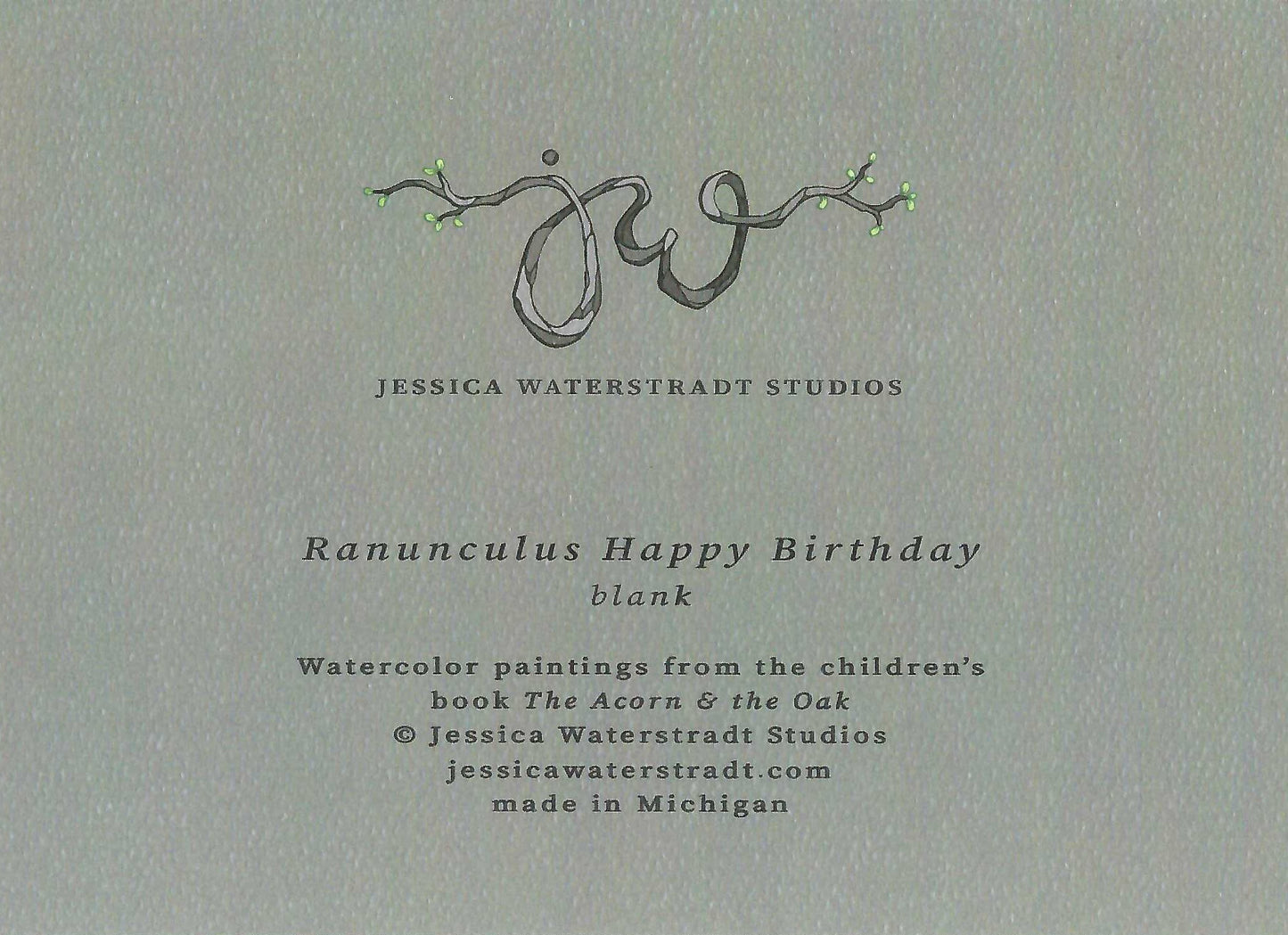 Ranunculus Happy Birthday Greeting Card
