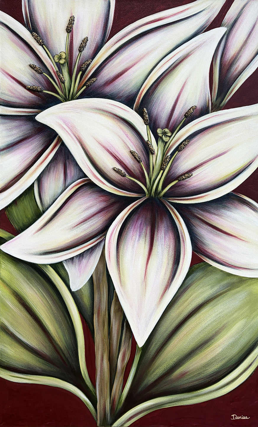 Contemporary floral paintings by Denise Cassidy Wood of Northville, Mich.&nbsp;