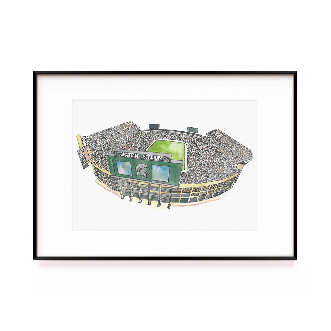 MSU Spartan Stadium - Fine Art Print by Abigail Leigh Designs