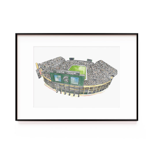 MSU Spartan Stadium - Fine Art Print by Abigail Leigh Designs