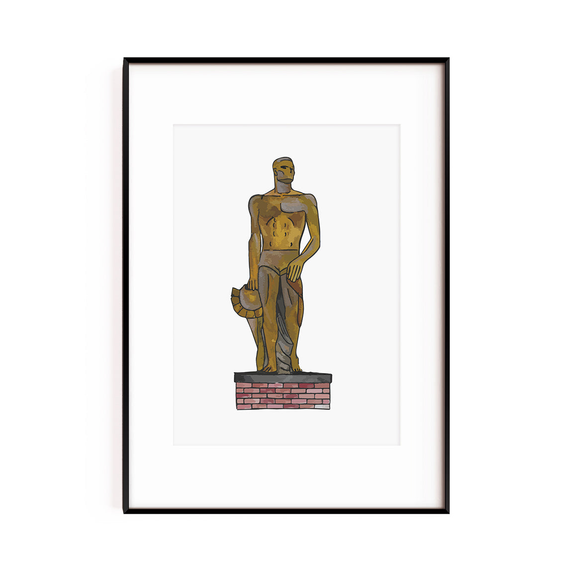MSU Spartan Statue - Fine Art Print by Abigail Leigh Designs