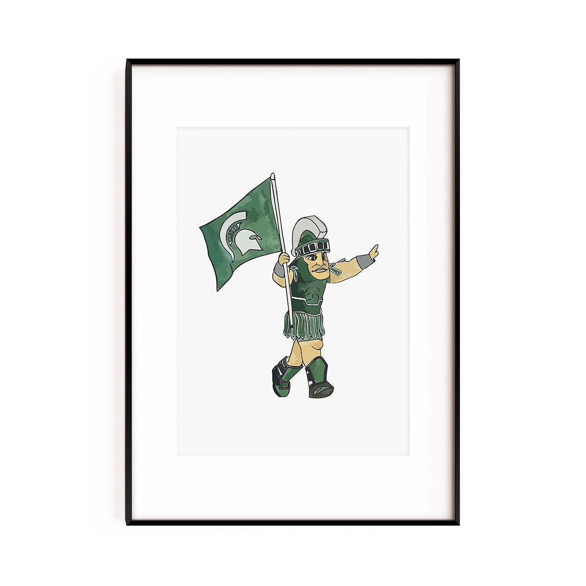 MSU Sparty - Fine Art Print by Abigail Leigh Designs