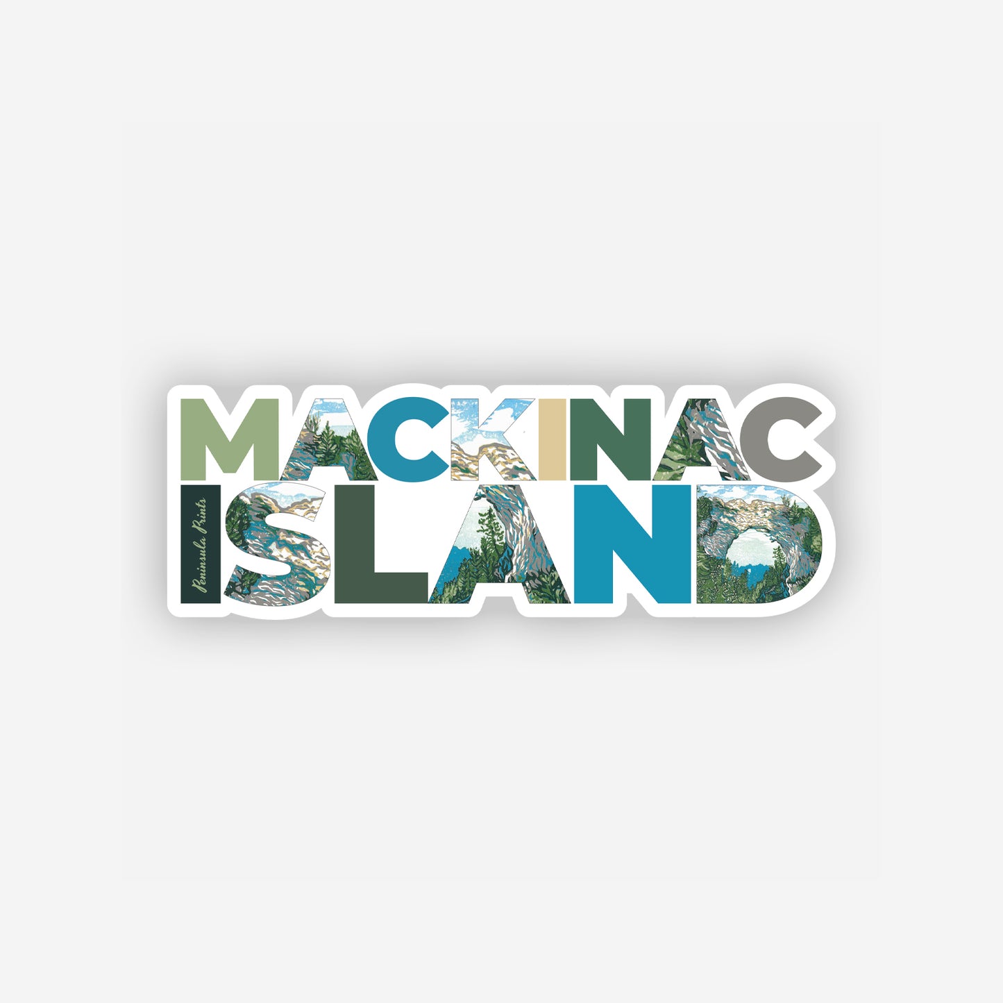 MACKINAC ISLAND Arch Rock Vinyl Sticker