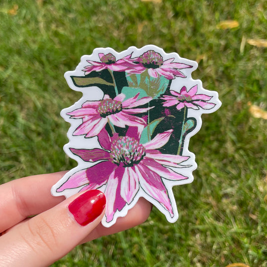 Echinacea Patch Vinyl Sticker