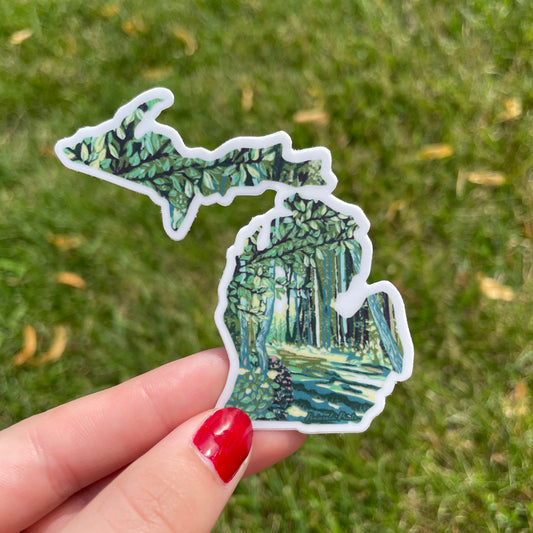 MICHIGAN Cedar Trail Vinyl Sticker