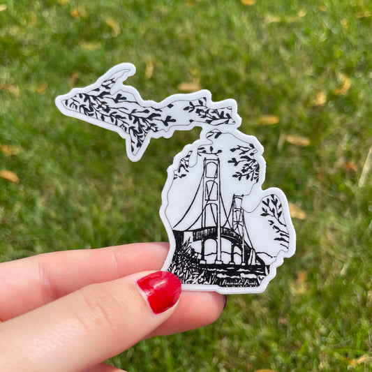 MICHIGAN Mighty Mac Vinyl Sticker