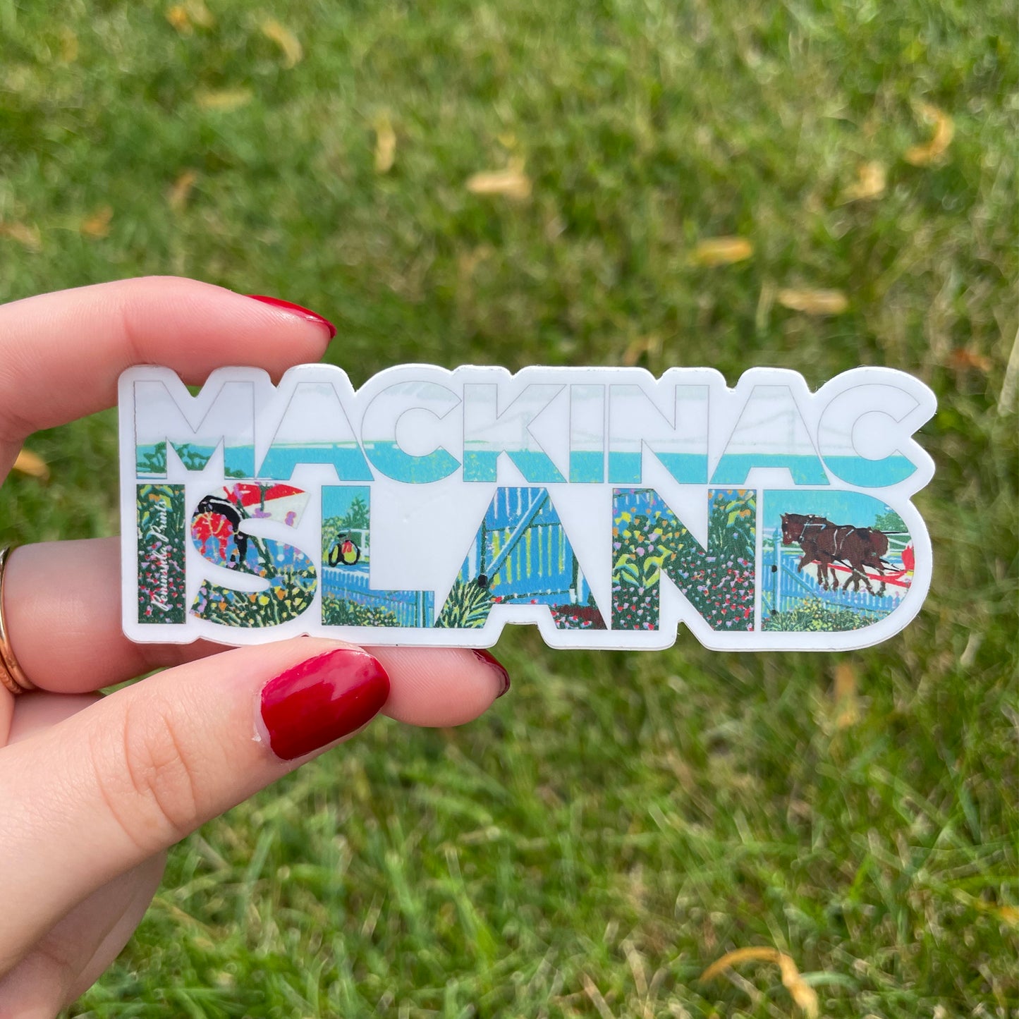 MACKINAC ISLAND Garden Gate Vinyl Sticker