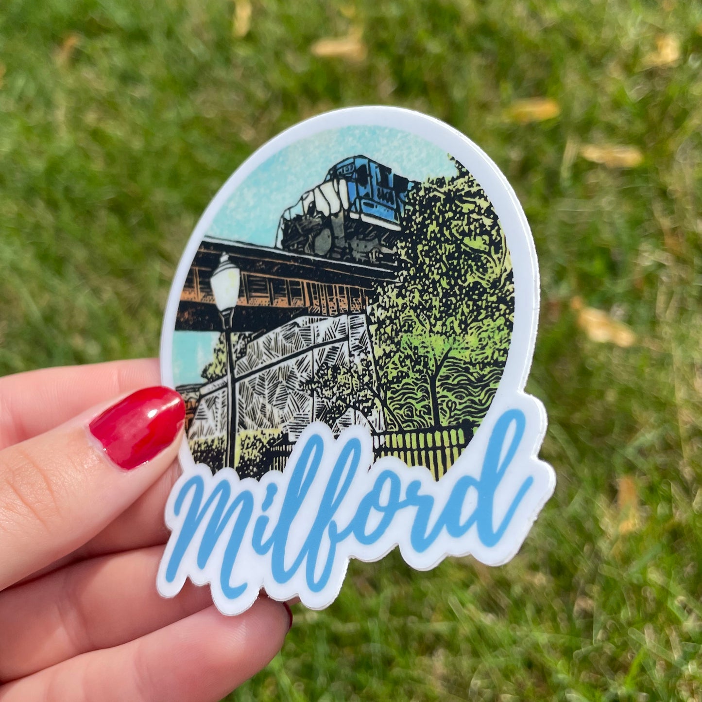 Milford Train Vinyl Sticker