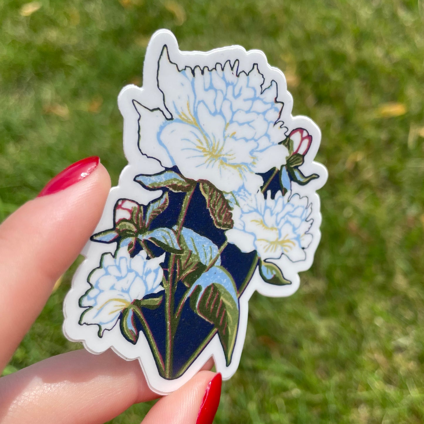 Peonies Vinyl Sticker