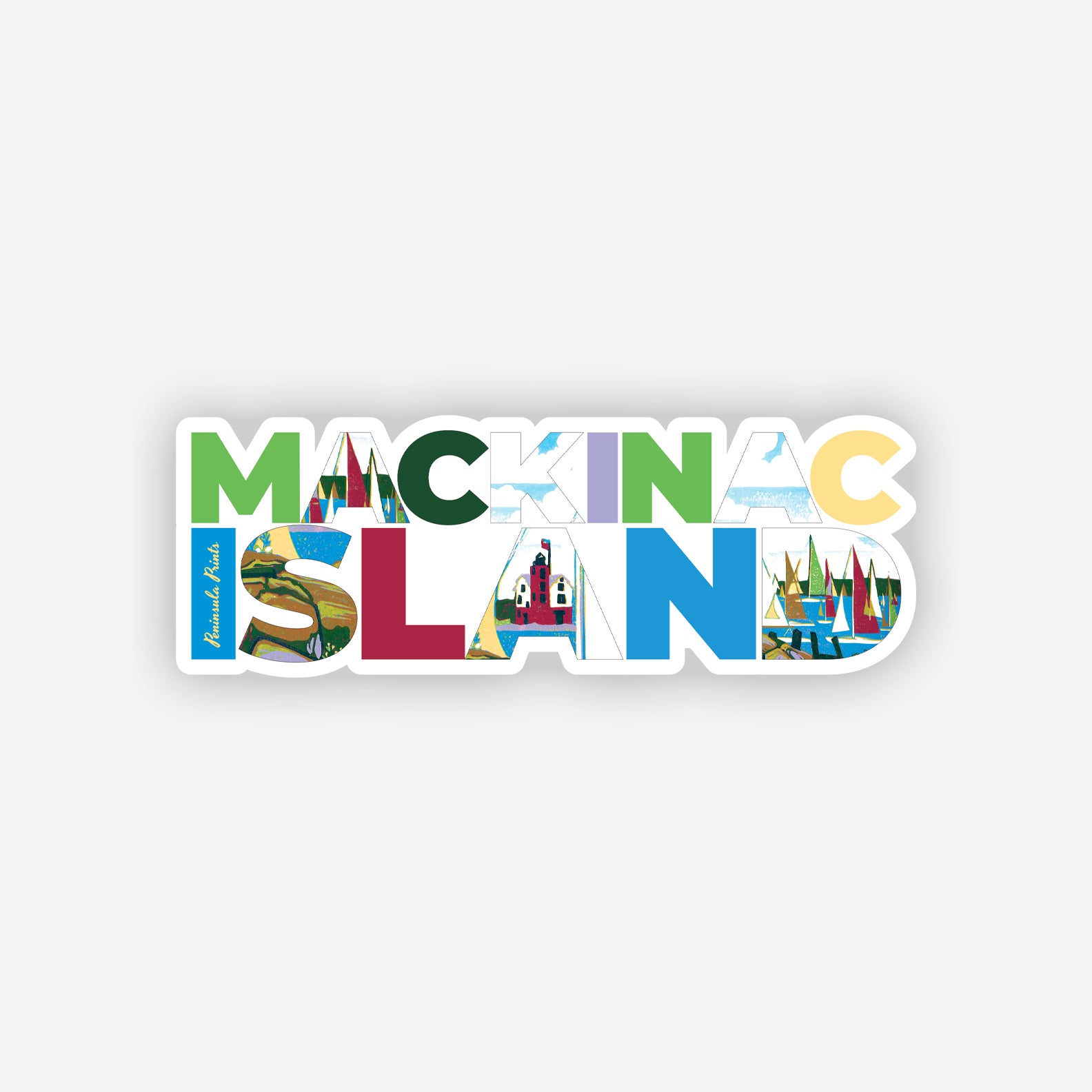 MACKINAC ISLAND Yacht Race Vinyl Sticker