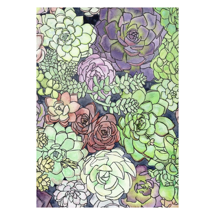 Succulents Towel by Abigail Leigh Designs.