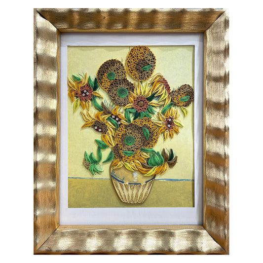 Sunflowers, Van Gogh Greeting Card Framed
