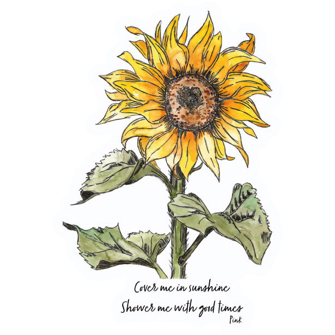 Sunflower Cover Me in Sunshine Sticker
