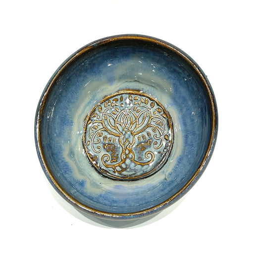 Tree of Life ceramic bowl by Jeanne DeHaan.
