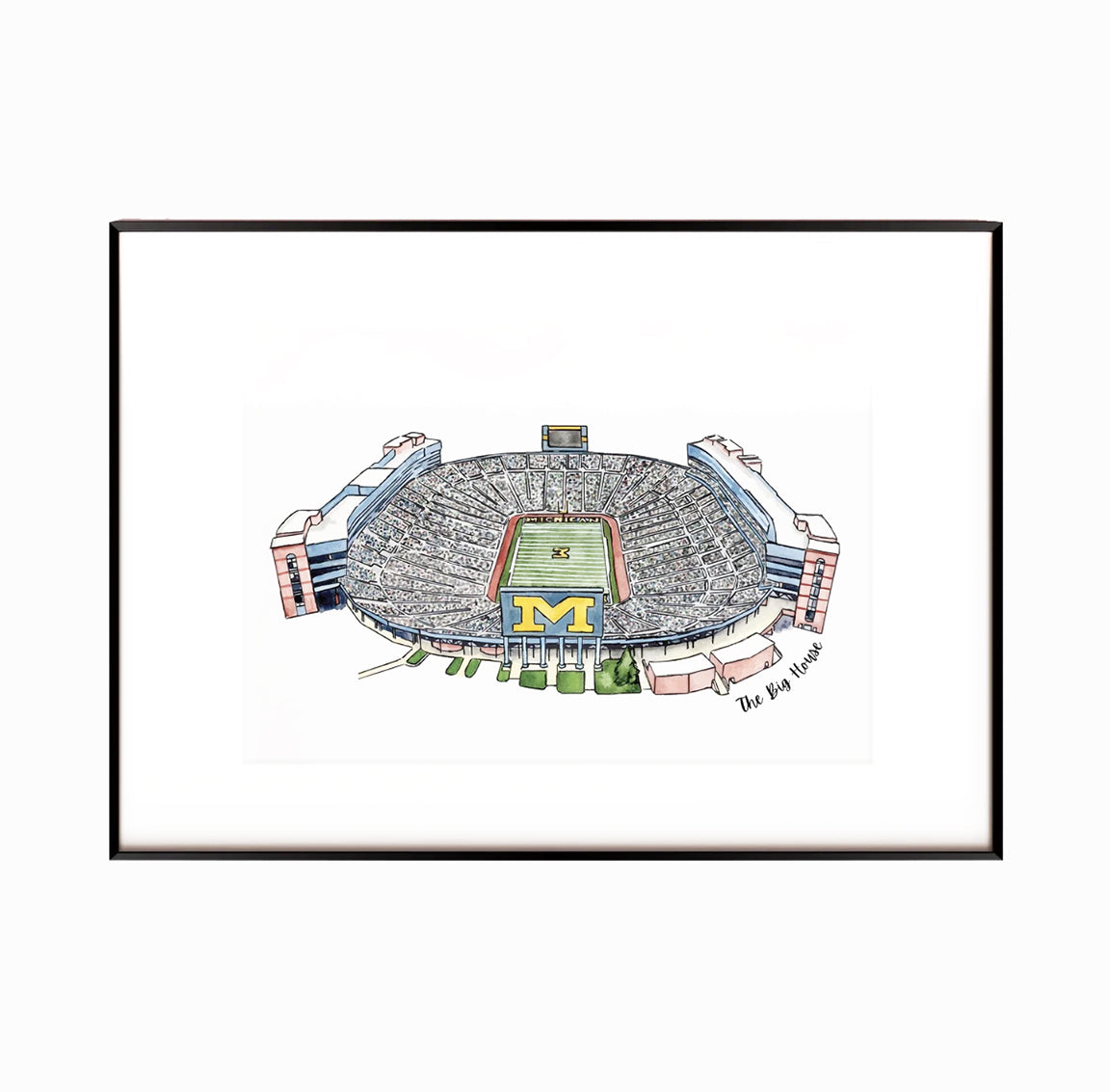U of M The Big House - Fine Art Print by Abigail Leigh Designs