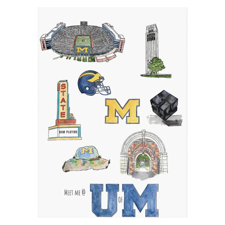 Meet Me at U of M fine art print by Abigail Leigh Designs