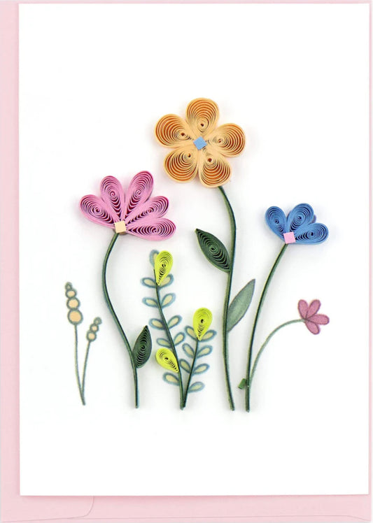 Quilled Wildflowers Gift Enclosure Mini Card