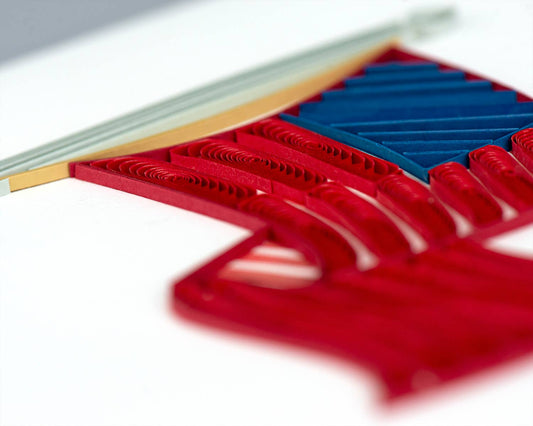 American Flag Quilled Greeting Card