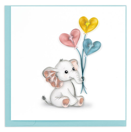 Baby Elephant Congrats Quilled Card