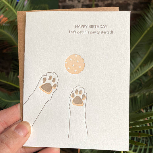 Let's get this Pawty Started Letterpress Card