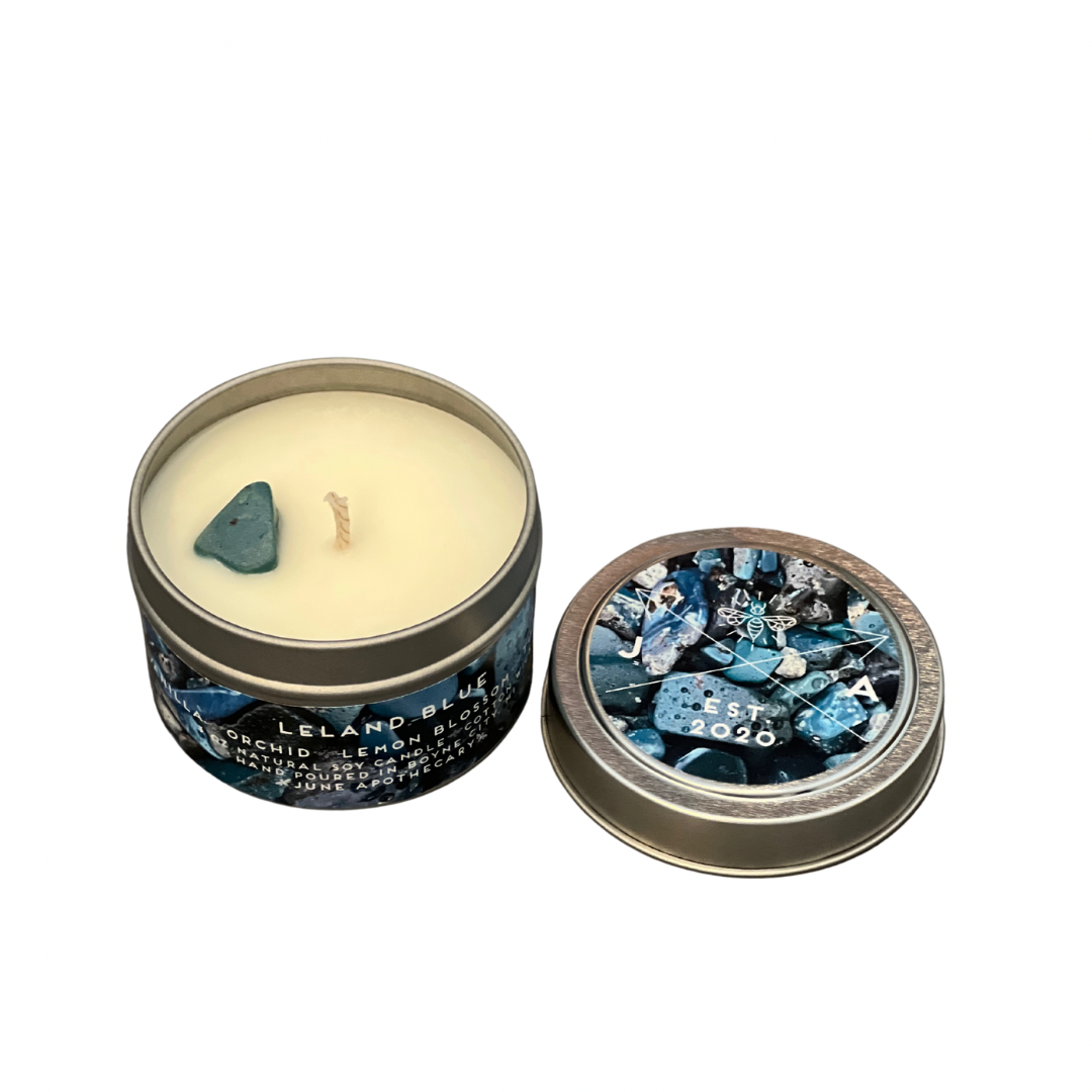 Leland Blue 4oz Travel Candle - Michigan