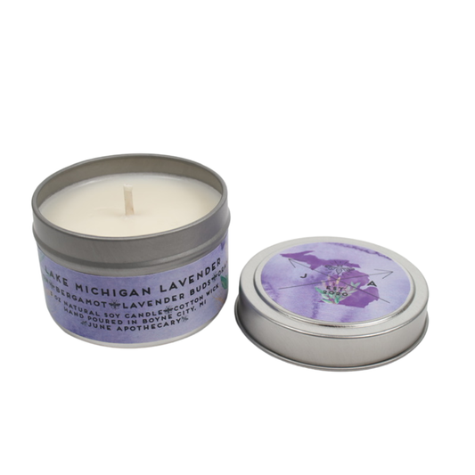 Lake Michigan Lavender 4oz Travel Candle