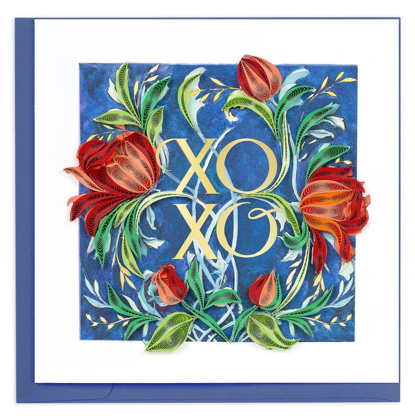 XOXO Roses Quilled Card