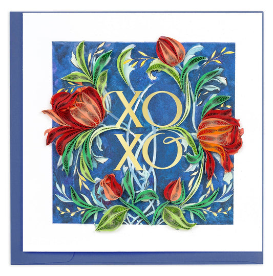 XOXO Roses Quilled Card