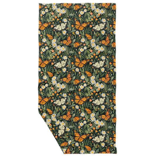 Monarch Garden Double Sided Waffle Dish Towel