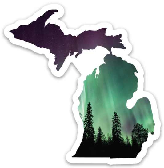 Michigan Northern Lights Sticker