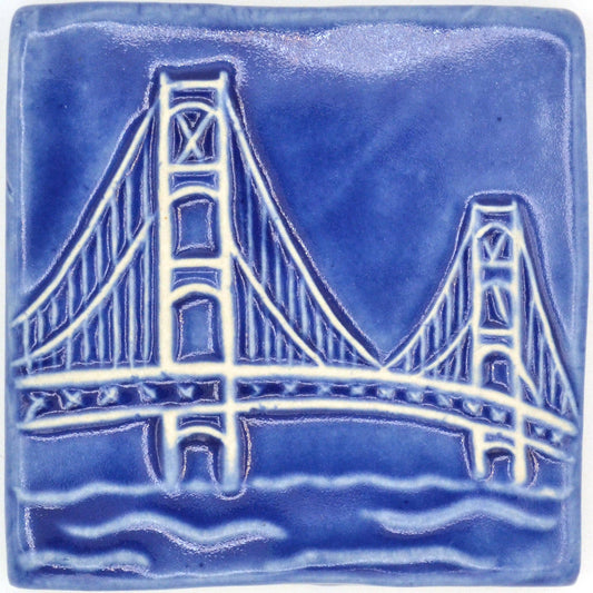 4x4 Mackinac Bridge: Lake Michigan Blue / No
