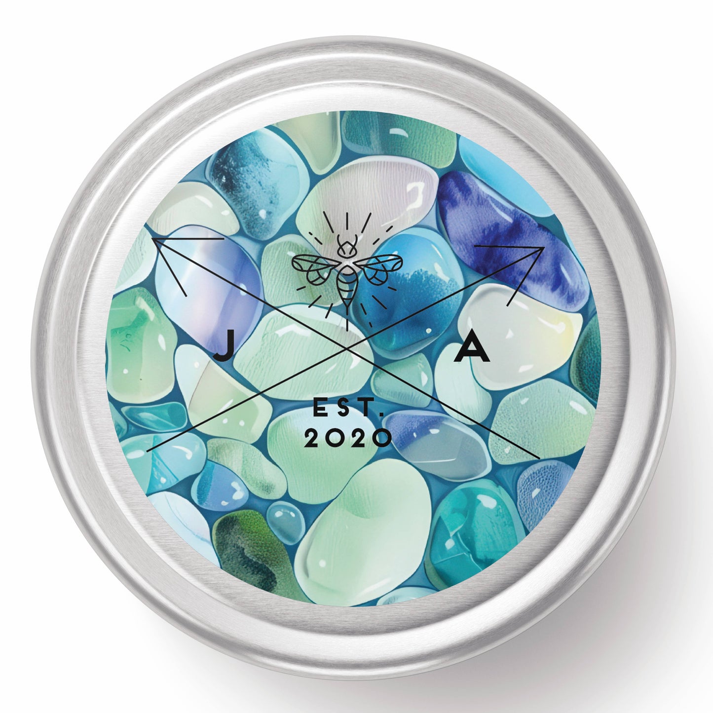 Beach Glass 4 oz Travel Candle