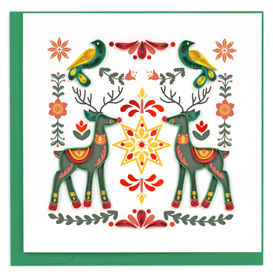 Quilled Scandinavian Christmas Greeting Card