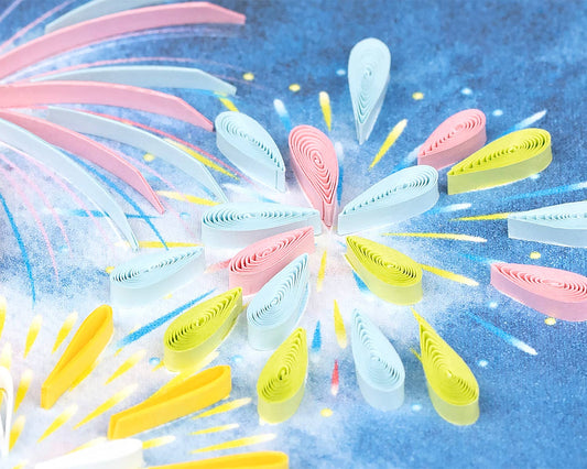 Fireworks Display Quilled  Card