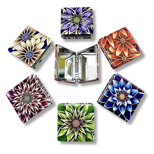 Compact Mirrors featuring floral art by Denise Cassidy.