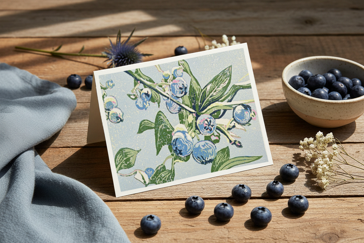 Blueberries Greeting Card