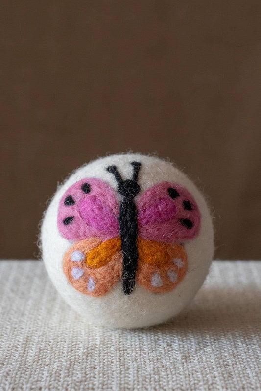 Single – Wool Dryer Balls Over 50 Styles : Multicolor Butterfly