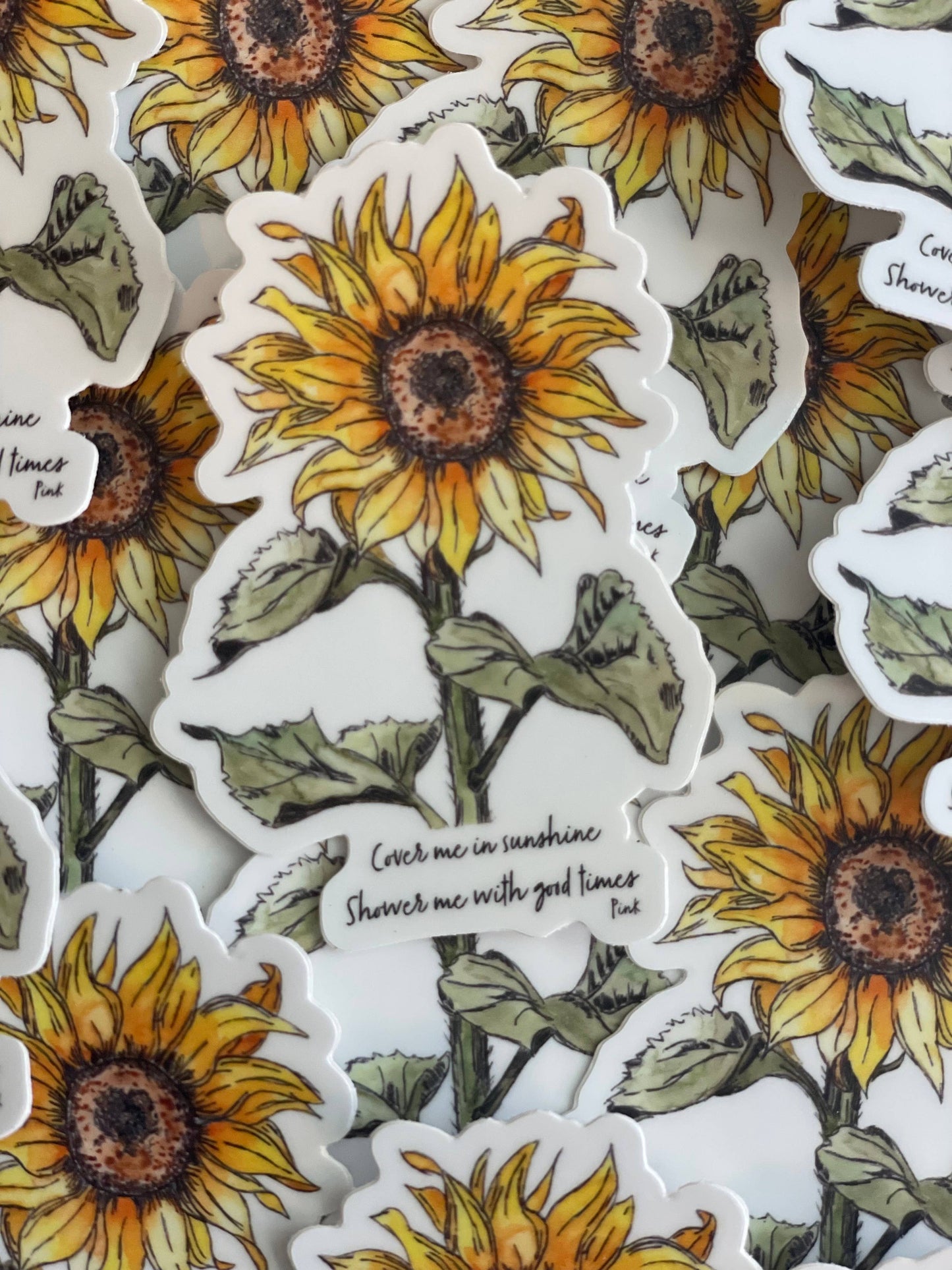 Sunflower Cover me in Sunshine Sticker