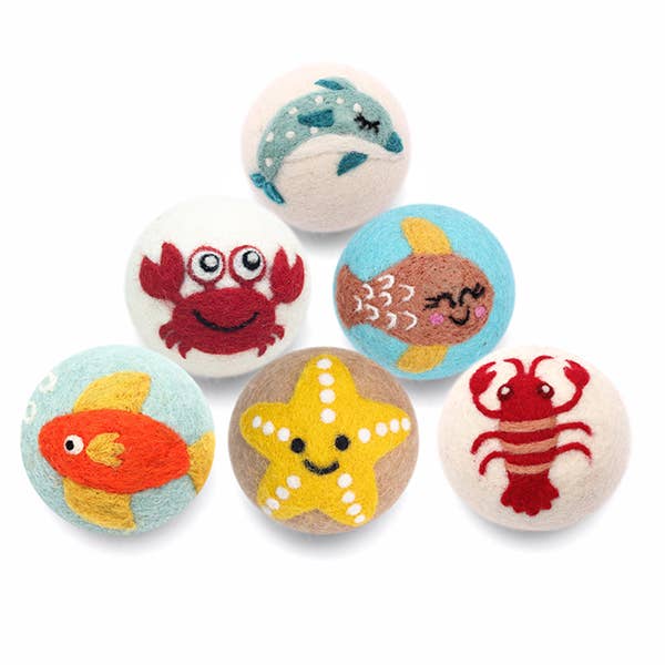Sea Creatures: Eco Wool Dryer Balls Fair Trade: Goldfish