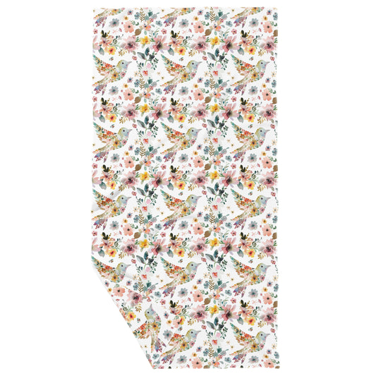 loral Hummingbird Double Sided Waffle Dish Towel
