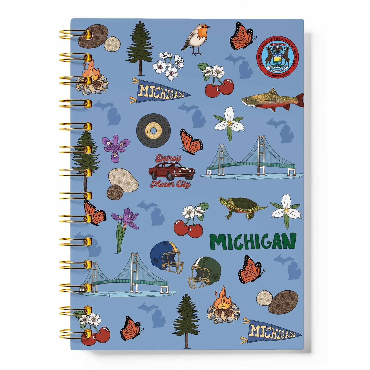 Michigander Spiral Notebook