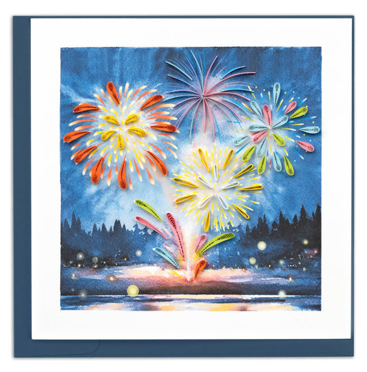 Fireworks Display Quilled  Card