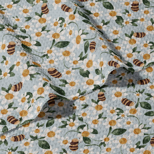 Daisies and Bees Double Sided Waffle Dish Towel