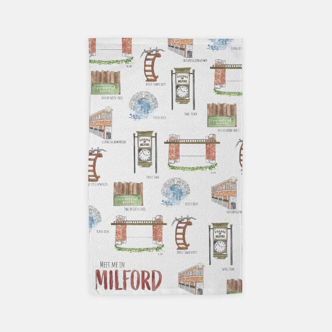 Meet Me in Milford Landmark Towel (15" x 25")