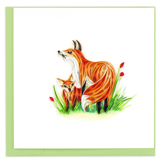 Fox and Cub Card
