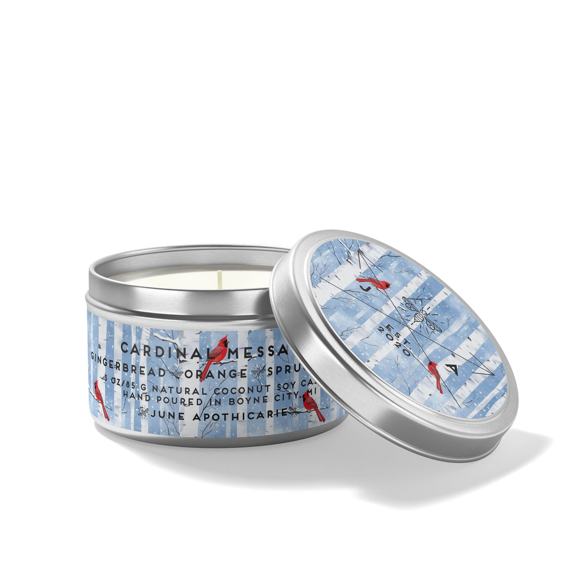 Cardinal Messages 4 oz Travel Candle