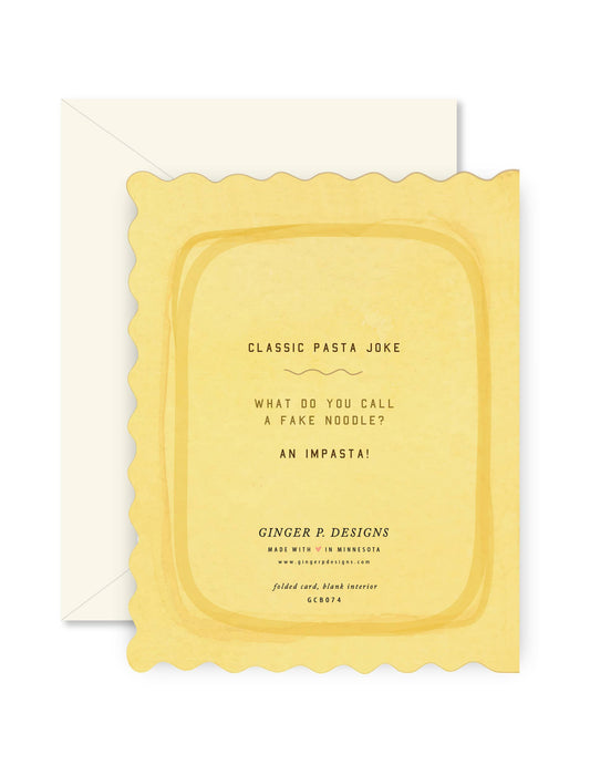 Pasta Al Dente folded Greeting Card