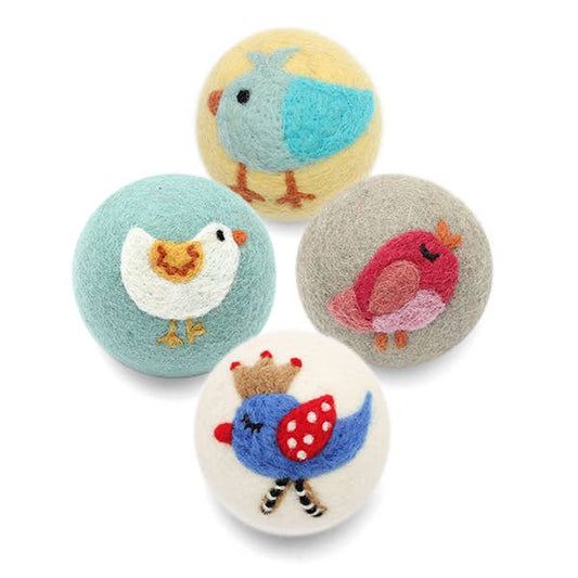 Birds: Eco Wool Dryer Balls Fair Trade: Blue Bird Queen